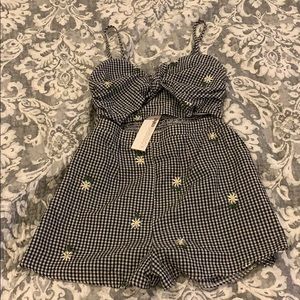 Cut Out Flowered Romper